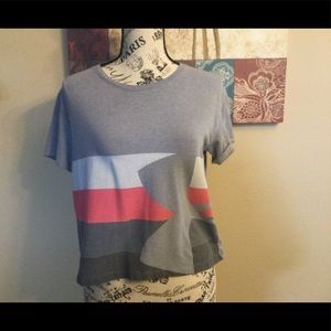 A cropped workout tee